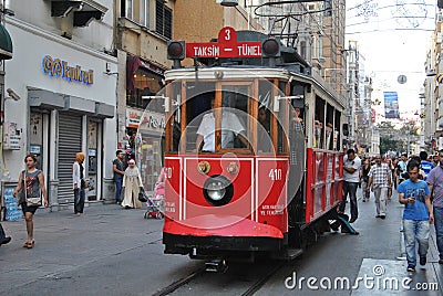 Taksim Tram Istanbul City Editorial Stock Photo