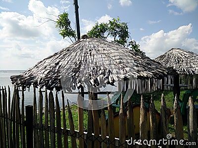 Tala palm hut Stock Photo