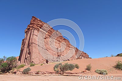 Talampaya red rock formations Stock Photo