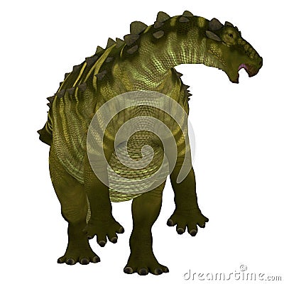 Talarurus Dinosaur over White Stock Photo