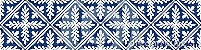 Talavera pattern. Indian patchwork. Azulejos portugal. Turkish ornament. Moroccan tile mosaic Vector Illustration