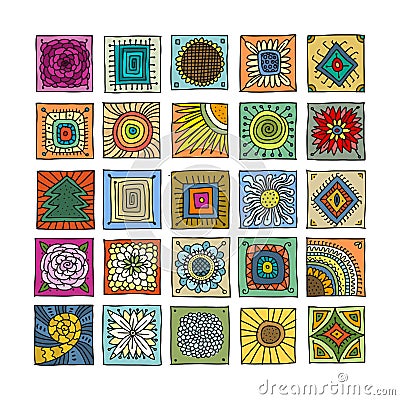 Talavera pattern. Indian patchwork. Turkish ornament. Moroccan tile mosaic. Spanish decoration. Ethnic background. Vector Illustration