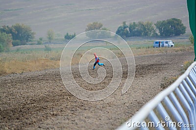 Taldykorgan, Zhetysu region, Kazakhstan - August 31, 2022. Horse racing competition - Baiga. In honor of the day of the Editorial Stock Photo