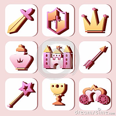 Tale icon set Vector Illustration