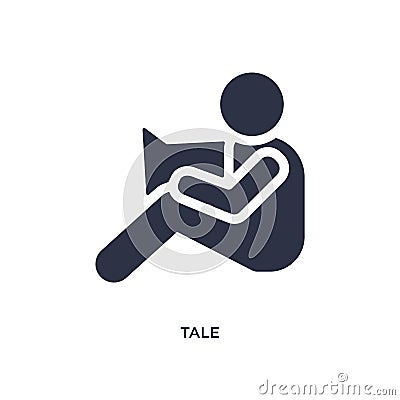 tale icon on white background. Simple element illustration from kid and baby concept Vector Illustration