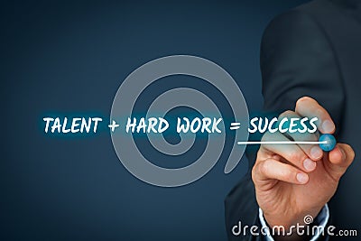 Talent and hard work make success Stock Photo