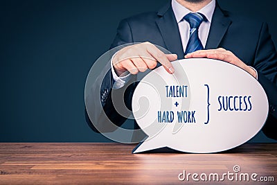 Talent and hard work make success Stock Photo