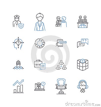 Talent line icons collection. Skill, Ability, Potential, Aptitude, Flair, Ingenuity, Genius vector and linear Vector Illustration