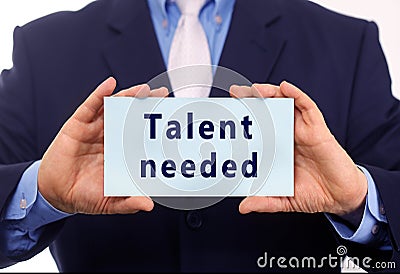 Talent needed Stock Photo