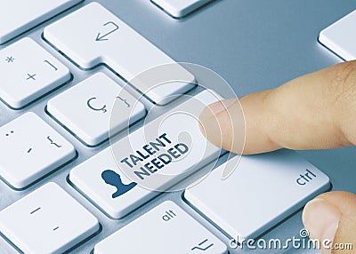 Talent Needed - Inscription on Blue Keyboard Key Stock Photo