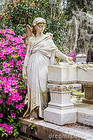 Taliaferro gravesite in the Bonaventure Cemetery, Savannah Geogia, USA Editorial Stock Photo