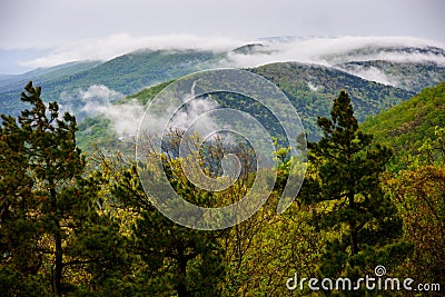 Talimena Scenic Drive Stock Photo