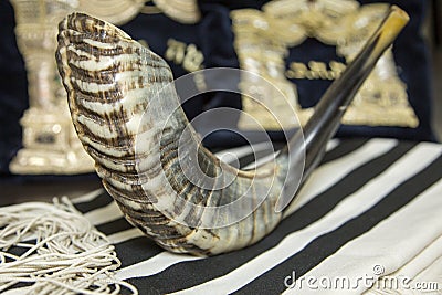 Talit & Shofar Stock Photo