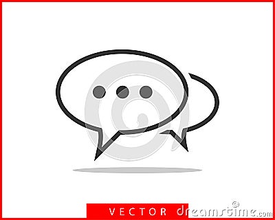 Talk bubble speech icon. Blank empty bubbles vector design elements. Chat on line symbol template. Dialogue balloon sticker Vector Illustration