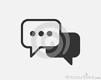 Talk bubble speech icon. Blank empty bubbles vector design elements. Chat on line symbol template. Vector Illustration