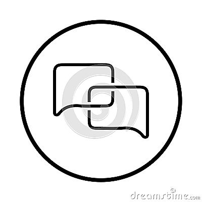 Talk, chat, conversation icon. Black vector design. Vector Illustration