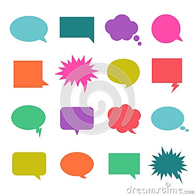 Talk color bubble Vector Illustration