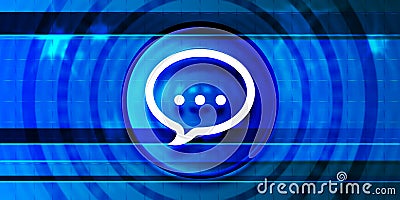 Talk icon optimum prime digital smart blue banner background abstract futuristic motion illustration Cartoon Illustration