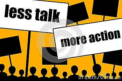 Less talk more action Stock Photo