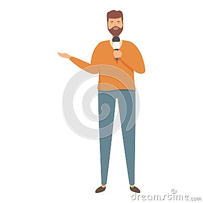 Talk show icon cartoon vector. News production Vector Illustration