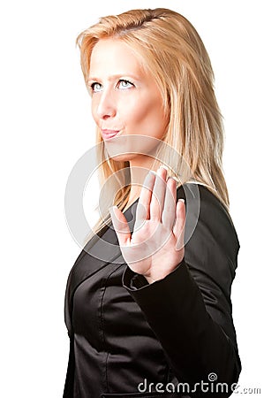 Talk to the Hand Stock Photo