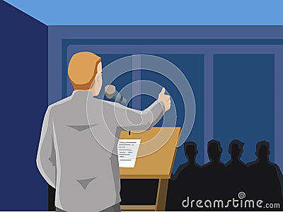 Talking with Audience Vector Illustration