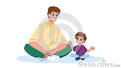 talking kid father vector Vector Illustration