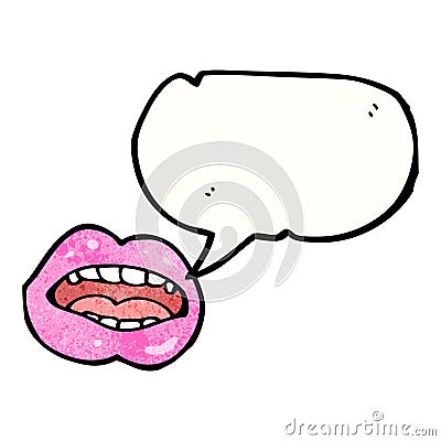 talking lips cartoon Vector Illustration