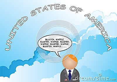 Talking nonsense USA cloud Vector Illustration