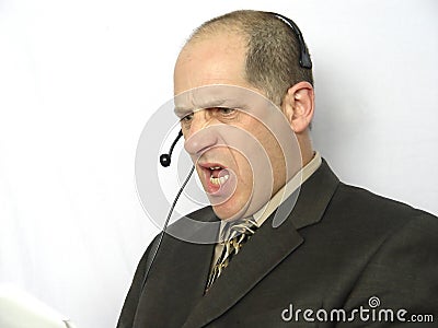 Talking on the Phone - Angry Stock Photo