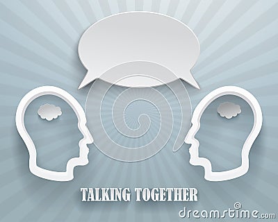 Talking Together Background Illustration Vector Illustration