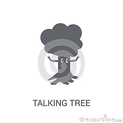 Talking tree icon. Trendy Talking tree logo concept on white background from Fairy Tale collection Vector Illustration
