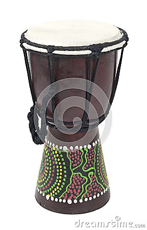 Tall Aboriginal Drum Stock Photo