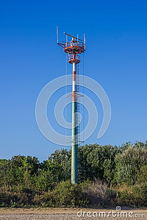 Tall antenna tower Stock Photo