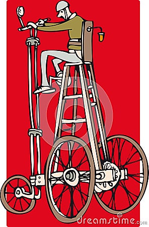 Tall bike Vector Illustration