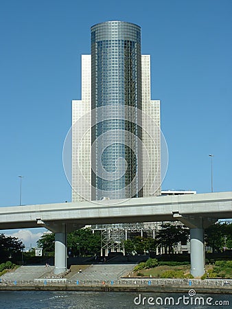 Tall Building in Tokyo Stock Photo