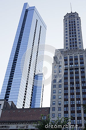 Tall Chicago Buildings Stock Photo