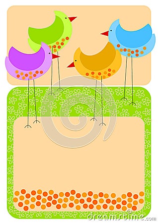 Tall chicken invitation card