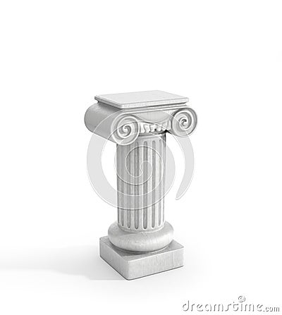 Tall Doric Column Pillar Stock Photo