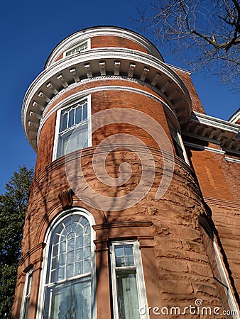 Tall Georgetown Brownstone Stock Photo