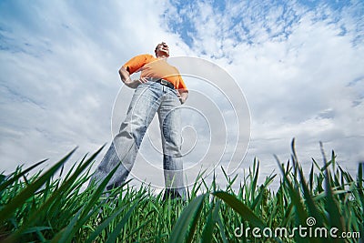 Tall man Stock Photo