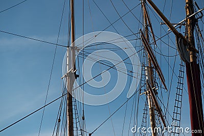 Tall ship masts Stock Photo