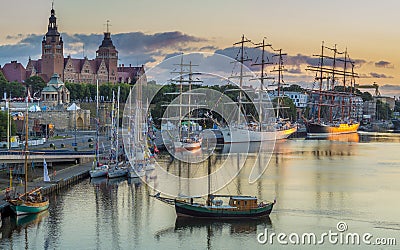 Tall Ships Szczecin - Great Ships Regatta in Szczecin Editorial Stock Photo