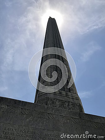 Tall view of the San Jacinto Monument Editorial Stock Photo