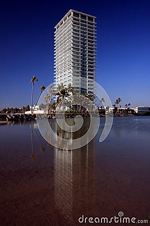 Tall white building Stock Photo