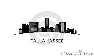 Tallahassee city Florida skyline. Vector Illustration