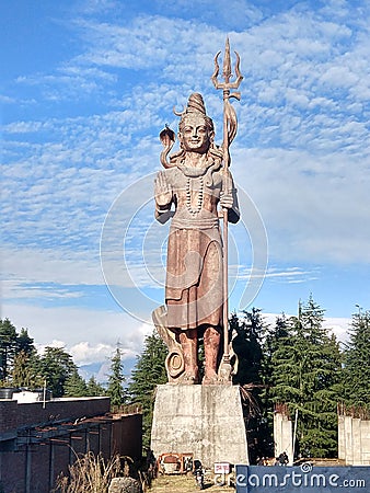 Tallest copper statue of Lord shiva Stock Photo