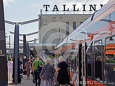 Tallinn Balti Jaam railway station Editorial Stock Photo