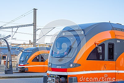 Tallinn Balti Jaam railway station. Estonia, Tallinn 30 november 2019 Editorial Stock Photo