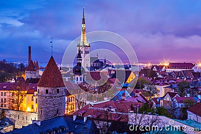 Tallinn Medieval Old Town, Estonia Stock Photo